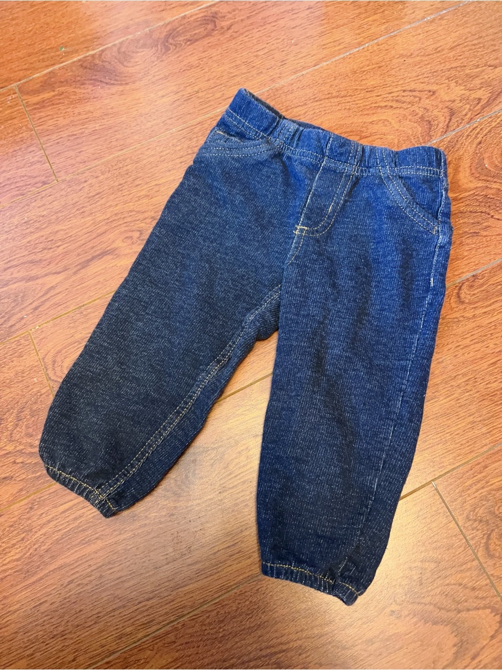 Carter’s Baby 12M Dark Wash Pull-On Denim Jeans Elastic Waist